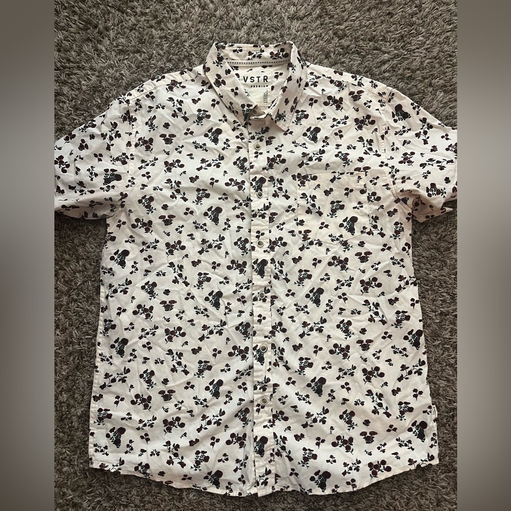 VSTR Men's Floral Print Shirt - Roses